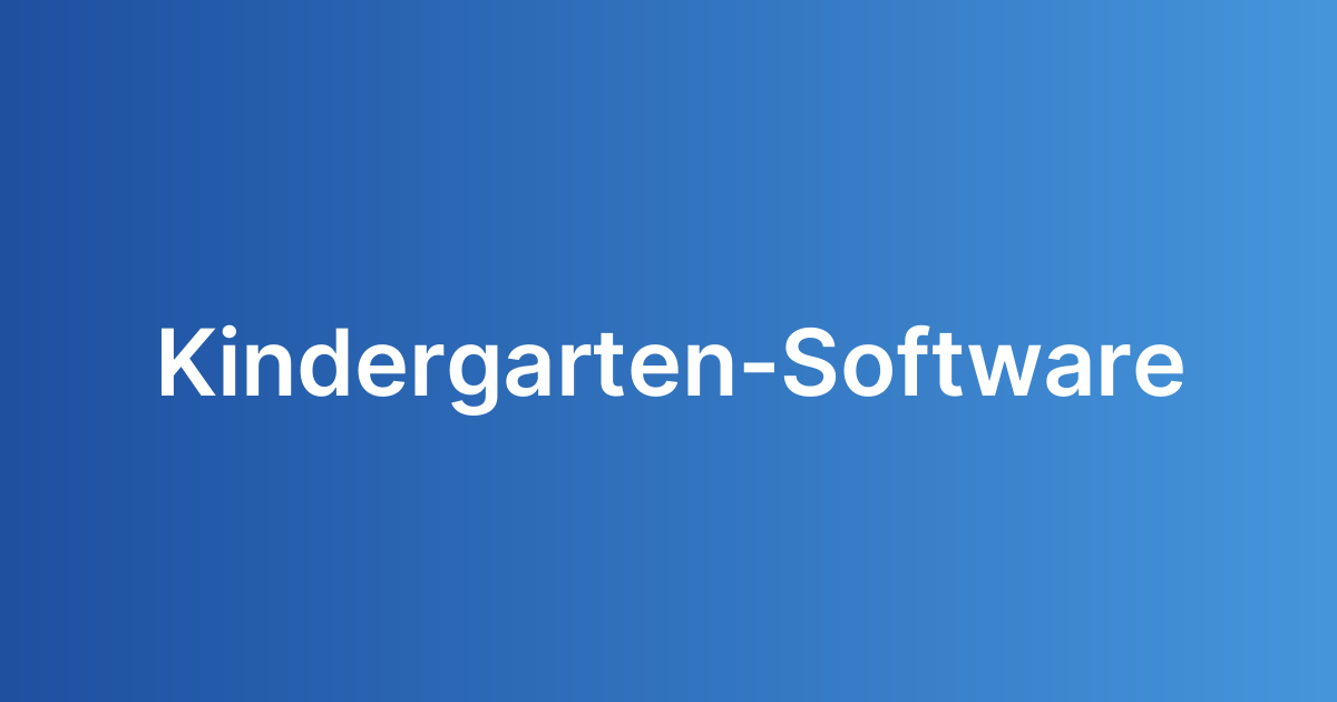 Kindergarten-Software