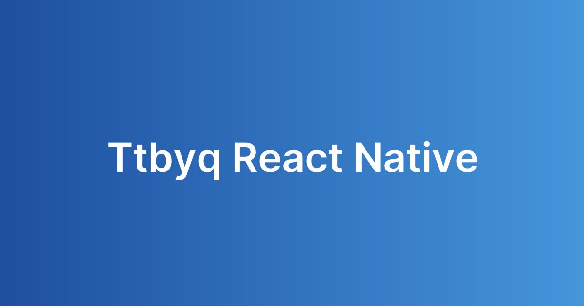 تطبيق React Native